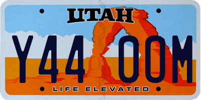 UT license plate Y440OM