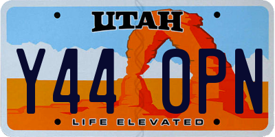 UT license plate Y440PN