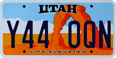 UT license plate Y440QN