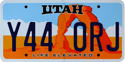UT license plate Y440RJ