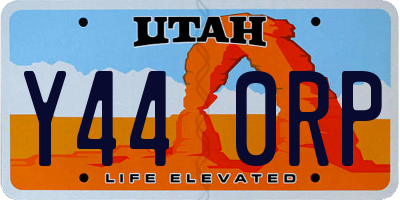UT license plate Y440RP