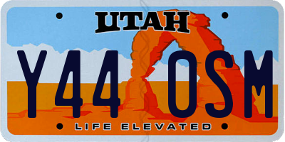 UT license plate Y440SM