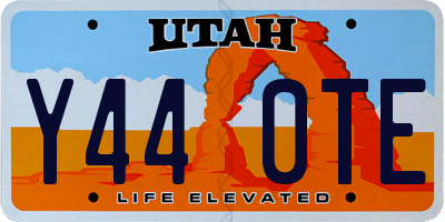 UT license plate Y440TE