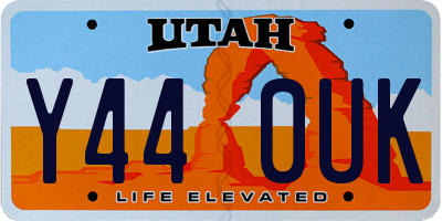 UT license plate Y440UK