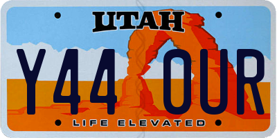UT license plate Y440UR