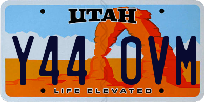 UT license plate Y440VM
