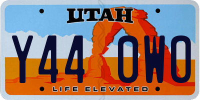 UT license plate Y440WO