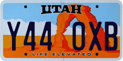 UT license plate Y440XB