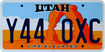 UT license plate Y440XC