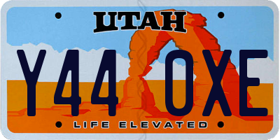 UT license plate Y440XE