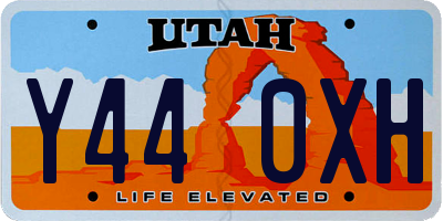 UT license plate Y440XH