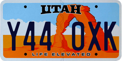 UT license plate Y440XK