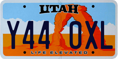 UT license plate Y440XL