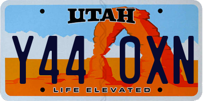 UT license plate Y440XN