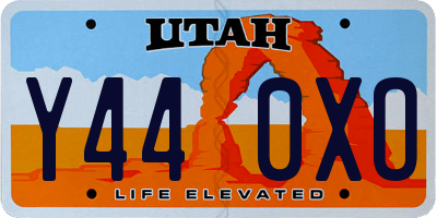 UT license plate Y440XO