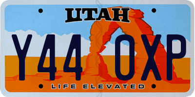 UT license plate Y440XP