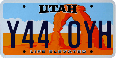 UT license plate Y440YH