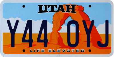 UT license plate Y440YJ