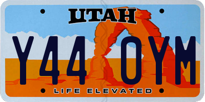 UT license plate Y440YM