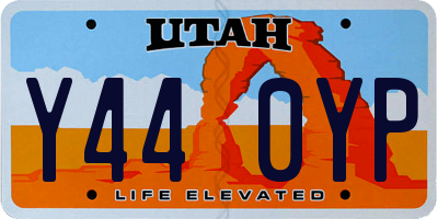 UT license plate Y440YP