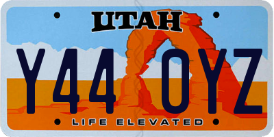 UT license plate Y440YZ