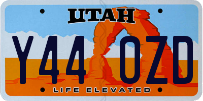 UT license plate Y440ZD