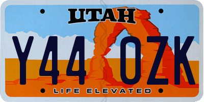 UT license plate Y440ZK