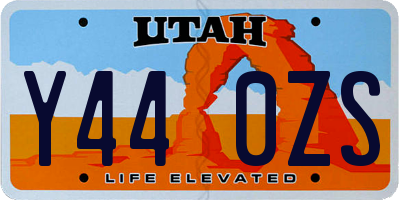 UT license plate Y440ZS