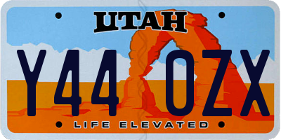 UT license plate Y440ZX