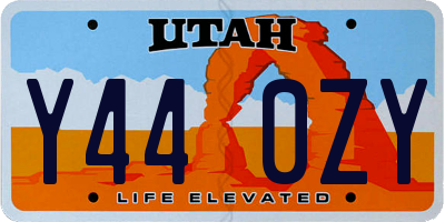 UT license plate Y440ZY