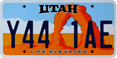 UT license plate Y441AE