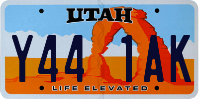 UT license plate Y441AK