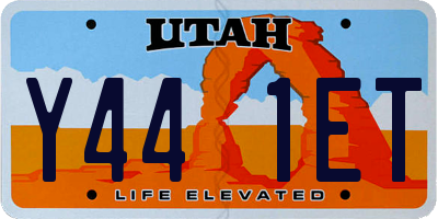 UT license plate Y441ET