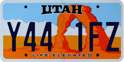 UT license plate Y441FZ