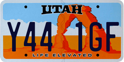 UT license plate Y441GF