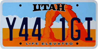 UT license plate Y441GI