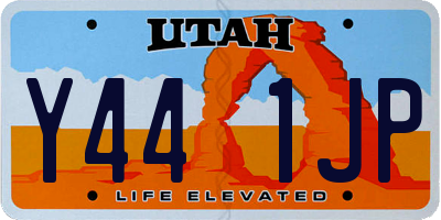 UT license plate Y441JP