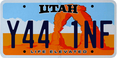 UT license plate Y441NF