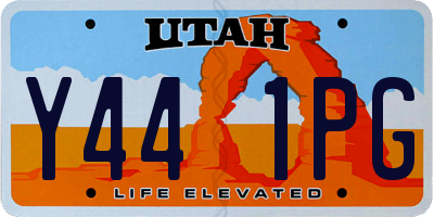 UT license plate Y441PG