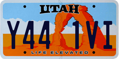 UT license plate Y441VI