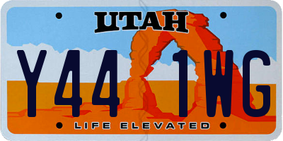 UT license plate Y441WG