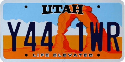 UT license plate Y441WR