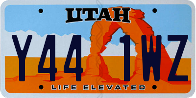 UT license plate Y441WZ