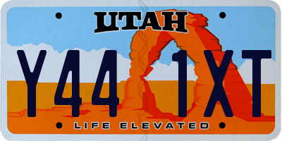 UT license plate Y441XT