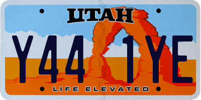 UT license plate Y441YE