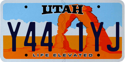 UT license plate Y441YJ