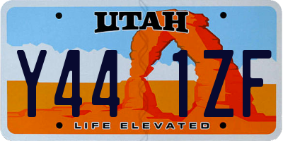 UT license plate Y441ZF