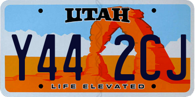 UT license plate Y442CJ