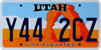 UT license plate Y442CZ
