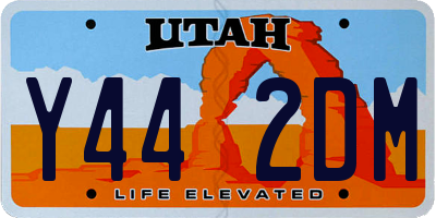 UT license plate Y442DM